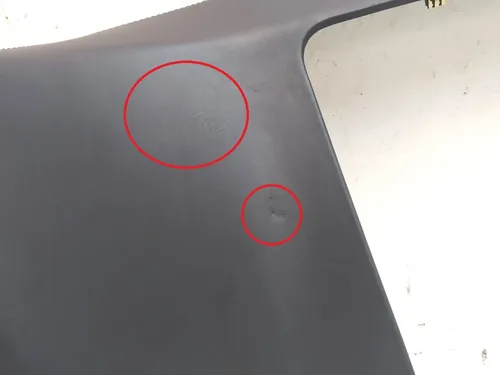 中心面板覆盖右下方 NAPPA GRAIN MAMMOTH LEATHE (LTHR BLK) 有损坏 Tesla Model S、Model S REST、Model X 1002310-01-E