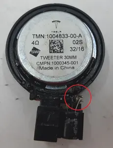 Altoparlante ad alta frequenza 30 mM Tesla Model S, Modello S REST, Modello X 1004833-00-AA