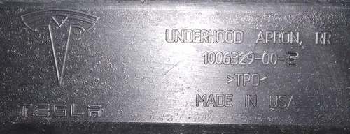 6 Підкапотний пластик боксу задній RWD у зборі Tesla model S 1052775-00-A