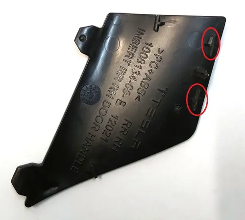 Prise de carte de porte sous la poignée arrière droite avec dommages Tesla modèle S, modèle S REST 1008134-00-E