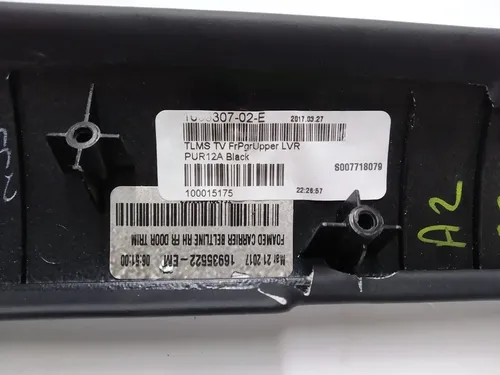 34 Rivestimento interno superiore scheda portiera anteriore destra (PUR 12A NERO, pelle liscia) Tesla Model S, Model S REST 1009307-02-E