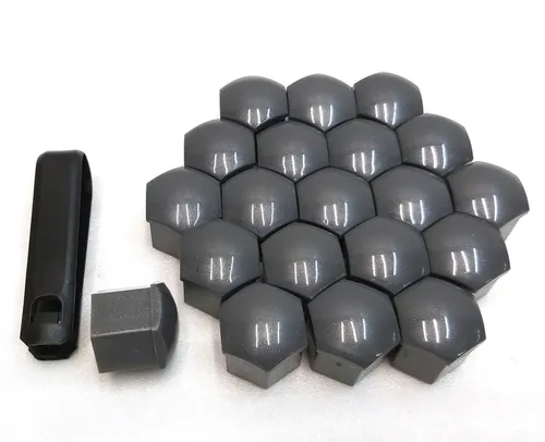 车轮螺母盖 d21 灰色套装，带钥匙 Tesla 所有型号 1027010