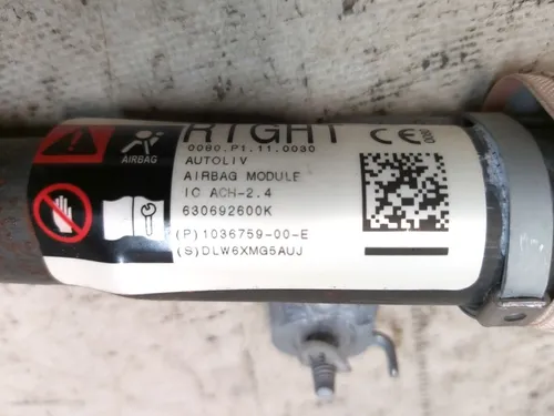 Подушка безпеки верхня (шторка) 1-ий ряд сидінь права Tesla model X 1036759-00-G