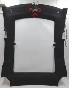 2 Panoramisk tagloft (OHC-ALC BLK) (HEADLINER BLK) samling uden mikrofon Tesla model S 1045936-S2-D