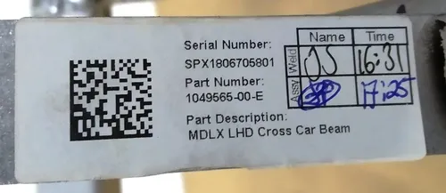 1 1049565-00-E Telaio di montaggio siluro siluro (alluminio) Tesla modello X 1049565-00-E