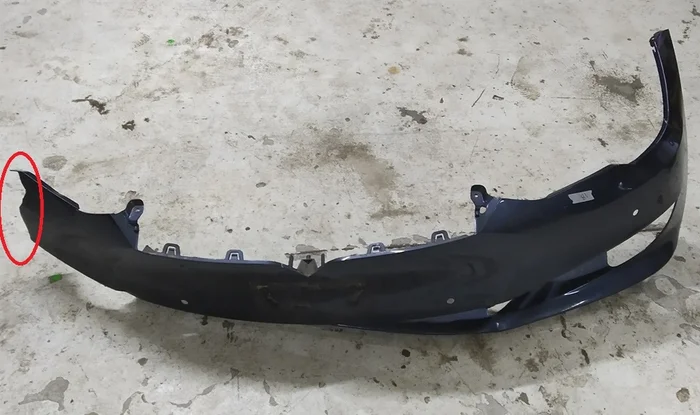 Voorbumper voor 6 parkeersensoren PMNG met schade Tesla model S REST 1056370-S4-A