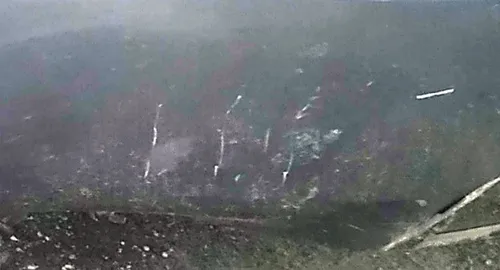 1 Rear bumper for 6 parking sensors PMNG (damaged) Tesla model S REST 1057319-S4-A