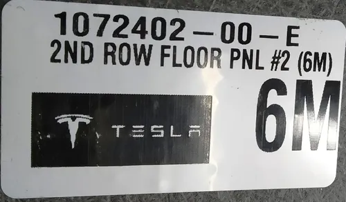 3 Gulvpanel 2 (2. sæderække 6 sæder) Tesla Model X 1072402-00-F