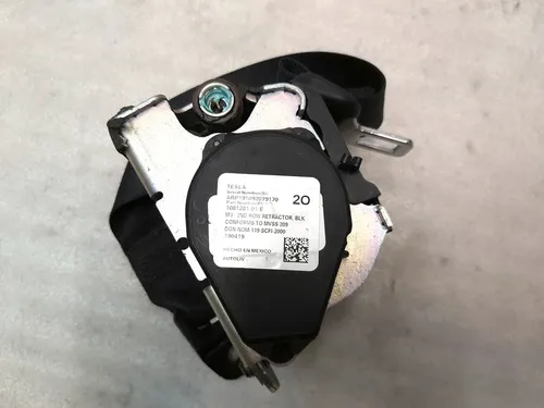 Sikkerhedsbælte på 2. række af sæder til venstre til højre BLK (under gendannelse) Tesla Model 3, Model 3. januar 2024 1081281-01-F.