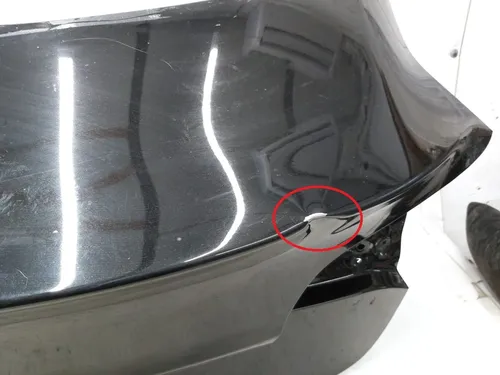 トランクリッド (リヤダ) メタル PBSB T エンブレム付き (破損あり) Tesla Model 3 REST 1081460-01-A