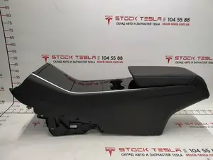 1 Montage middenconsole PREMIUM armsteun Zwart bekerhouder Kunststof Zwart zonder rubberen matten Tesla model 3, model Y 1087900-00-E