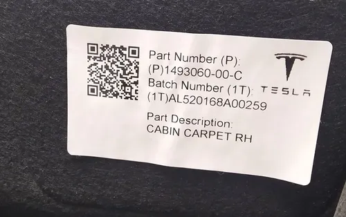 Ansamblu covor interior fata dreapta Tesla Model Y 1493060-00-I