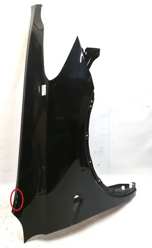 Fender front right SOLID BLACK-PBSB with damage Tesla model Y 1493452-01-A