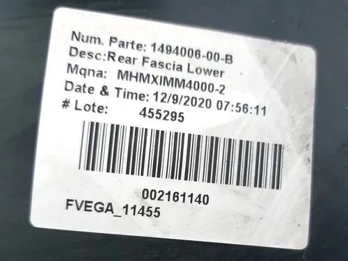 Bagkofangerdæksel, strukturel nedre (læbe) Tesla model Y 1494006-00-A