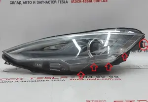 Фара головна ліва (ксенон) (USA) без лампи та блоку розпалювання з пошкодженням Tesla model S 6005906-00-D
