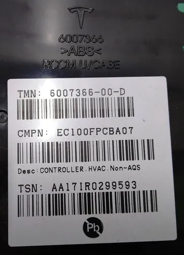 1 Контролер кліматичної установки Tesla model S REST, model X 6007366-00-E