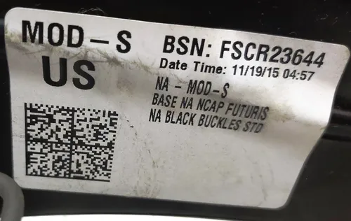 Каркас металевий сидіння пасажирського BASE Tesla model S 1013089-01-C