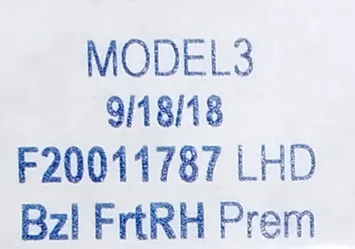 Ручка відкриття дверей внутрішня передня права в зборі (з пошкодженнями) Tesla model 3 1090411-01-H